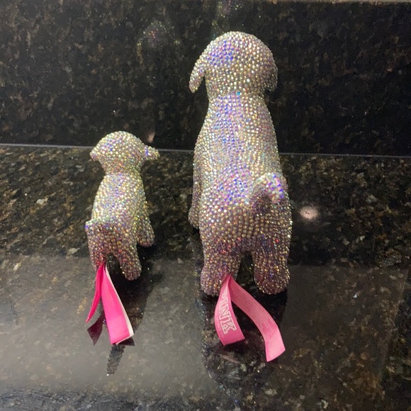 Set of bling clear ab stone Victoria’s Secret dogs - Picture 3 of 4